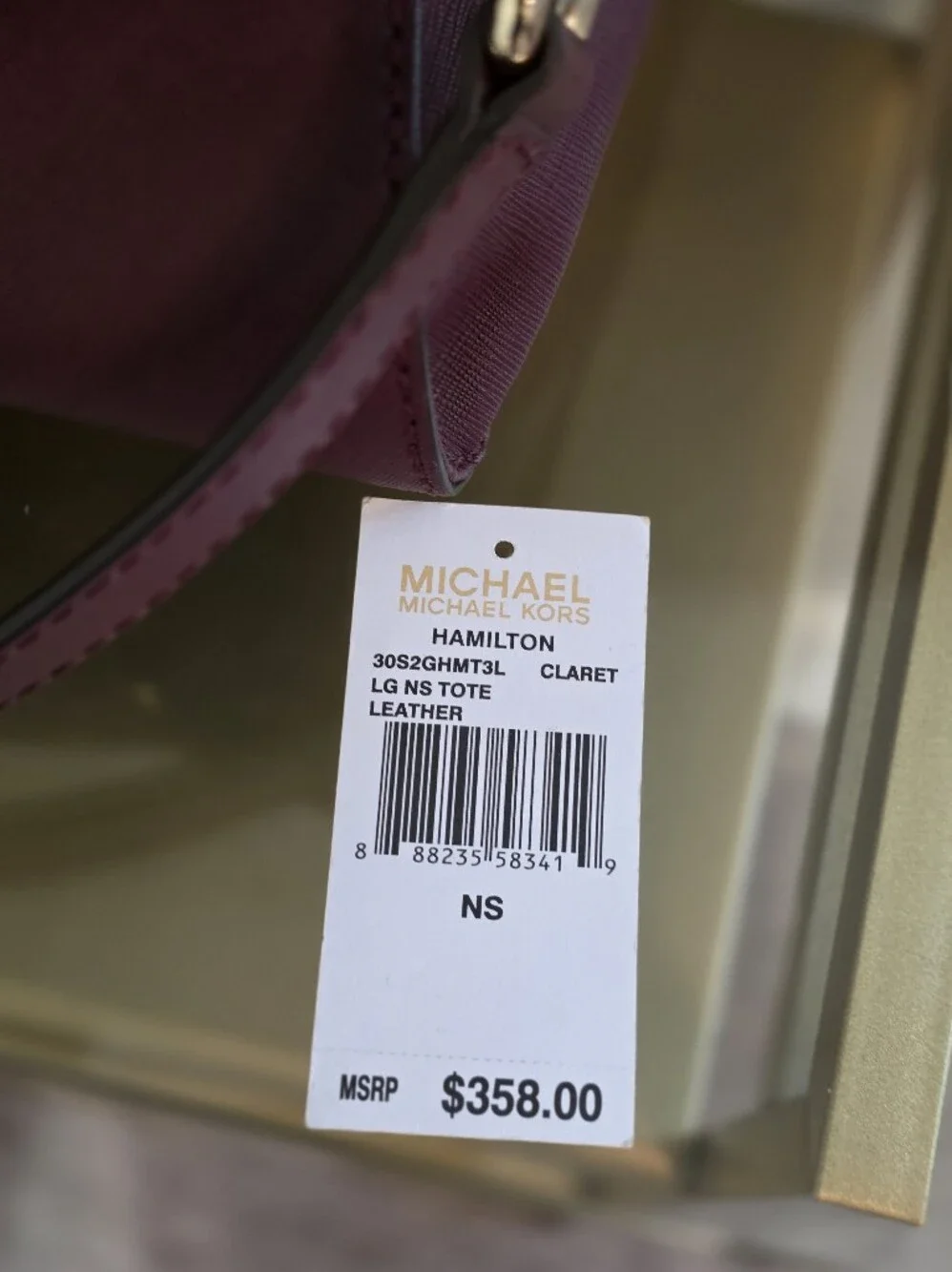 Michael Kors Plum Saffiano Leather Satchel